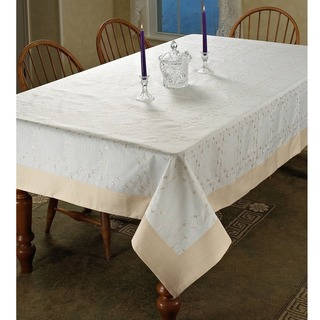 Ribon Rose Design Embroidered Tablecloth