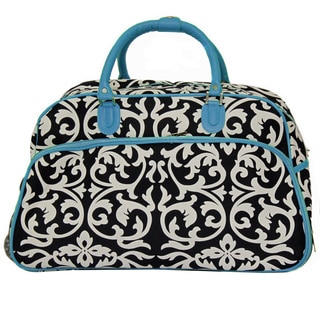 World Traveler Damask 21-inch Carry-on Rolling Duffle Travel Bag