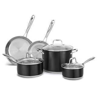 KitchenAid Stainless Steel Onyx Black 8-Piece Cookware Set