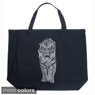LA Pop Art Endangered Species Tiger Shopping Tote Bag