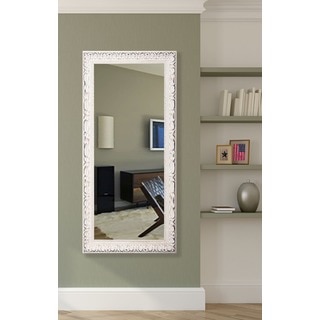 American Made Rayne Distressed French Victorian White Full Length Wall/ Vanity Mirror