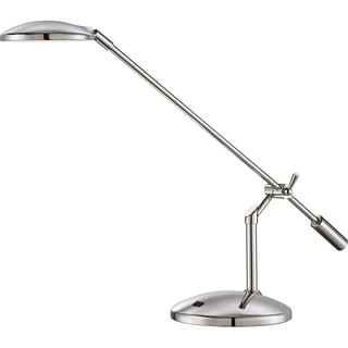 Quoize Portable Linear Polished Nickel Finish Table Lamp