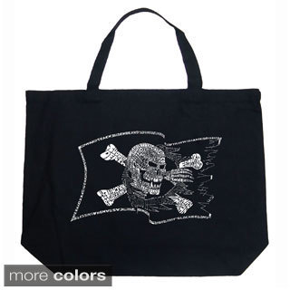 LA Pop Art Pirate Flag Shopping Tote Bag
