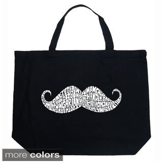 LA Pop Art Moustache Shopping Tote Bag