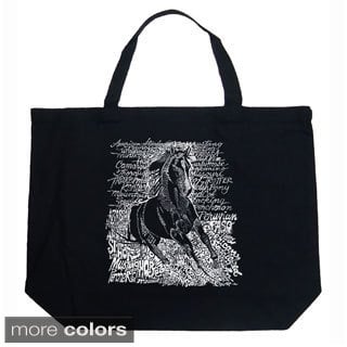 LA Pop Art Horse Breeds Shopping Tote Bag