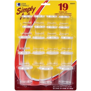Simply Art Storage Cups Assorted Sizes 19/Pkg-Clear