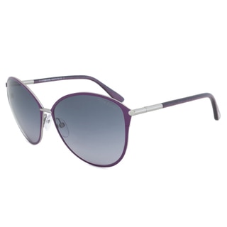 Tom Ford Women's 'FT0320 Penelope 14B' Shiny Light Ruthenium Sunglasses