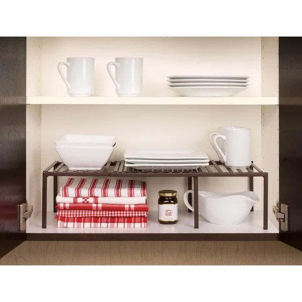 Seville Classics Expandable Kitchen Counter and Cabinet Shelf
