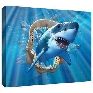 ArtWall Jerry LoFaro 'Great White Shark' Gallery-Wrapped Canvas