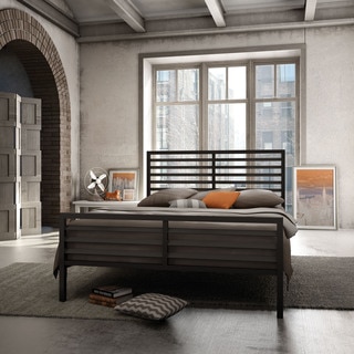 Amisco Theodore Dark Brown 60-inch Queen-size Metal Bed