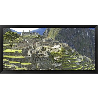 'Andes Mountains,Machu Pichu, Peru' Framed Panoramic Photo