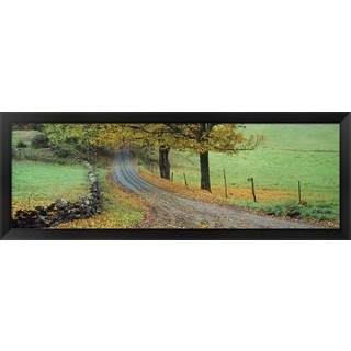 'Old King's Highway, Woodstock, Vermont' Framed Panoramic Photo