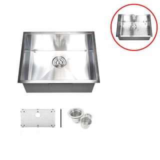 26-inch Single Bowl Undermount Zero Radius Kitchen Sink Basket Strainer/ Grid Accessories