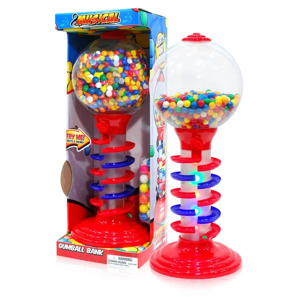 Sweet N Fun Red Plastic 21-inch Light and Sound Spiral Gumball Bank. Opens flyout.