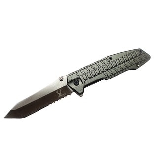 The Bone Edge 8.5-inch Silver Blade Stainless Steel Spring-assisted Folding Knife