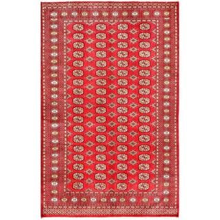 Herat Oriental Pakistani Hand-knotted Bokhara Red/ Ivory Wool Rug (5'2 x 7'11)