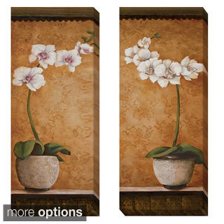 Susan Osborne 'Hanna's Orchids I and II' 2-piece Canvas Set