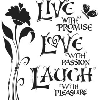 Crafter's Workshop Template 6"X6"-Live, Love & Laugh