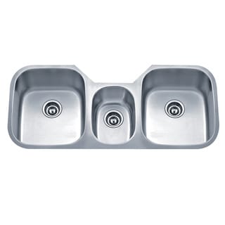 Wells Sinkware 18 Gauge Undermount Triple-Bowl Stainless Steel Kitchen Sink Package