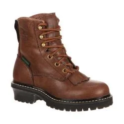Children's Georgia Boot GB00001 Youth 5in Logger Brown Goat Skin