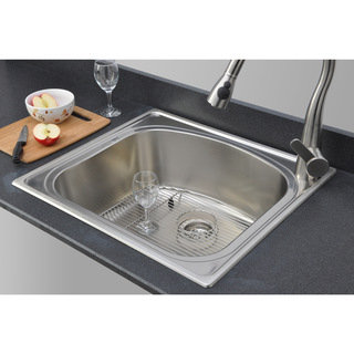 Wells Sinkware 18-Gauge Single Bowl Topmount Stainless Steel Kitchen Sink