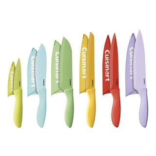 Cuisinart 12pc. Ceramic Coated Color Knife Set with Blade Guards