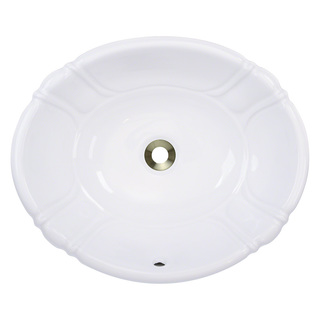 Polaris Sinks P5181OW White Porcelain Vessel / Drop-In Bathroom Vanity Sink