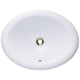Polaris Sinks P7191OW White Overmount Porcelain Vanity Bowl