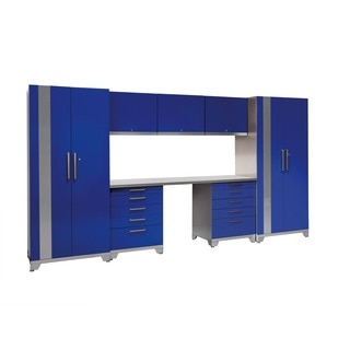NewAge Products Performance Plus Blue 8-piece Metal Cabinet Set