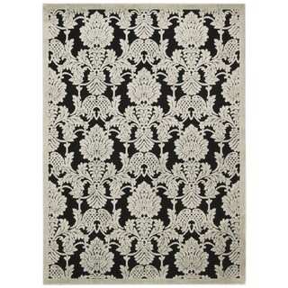 Nourison Graphic Illusions Black Rug (3'6 x 5'6)