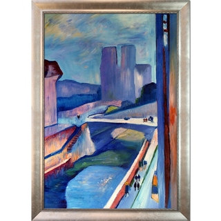 Henri Matisse 'Glimpse of Notre Dame ' Hand Painted Framed Canvas Art
