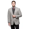 Prontomoda Italia Men's Light Grey Wool Jacket