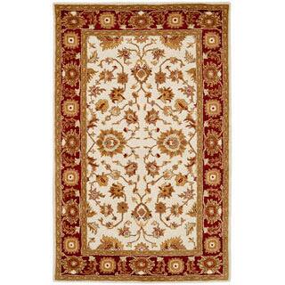 Paragon Ivory/ Red Wool Rug (8' x 11')