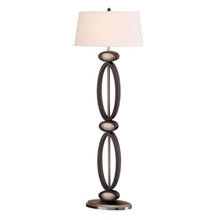 Artiva USA Infinity Contemporary 61-inch Dark Walnut, Espresso and Brushed Steel Modern Floor Lamp