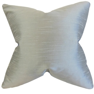Acker Solid Silver Down Filled Throw Pillow