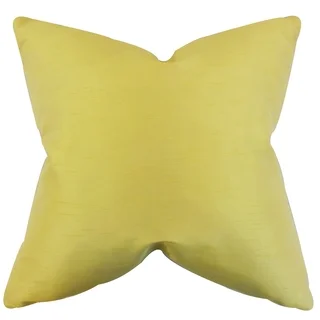 Acker Solid Yellow Down Filled Throw Pillow