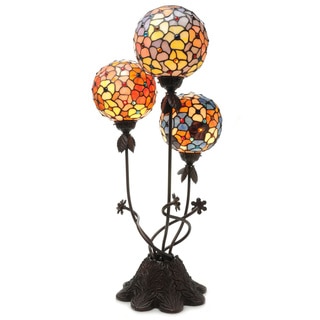 Warehouse of Tiffany Spherical Luminaria 3-light Table Lamp