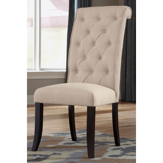 Signature Design by Ashley 'Tripton' Linen Button-tufted Transitional Dining Chair (Set of 2)