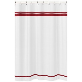 Sweet Jojo Designs Hotel Red/ White Shower Curtain