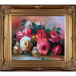 Pierre-Auguste Renoir Discarded Roses Hand Painted Framed Canvas Art