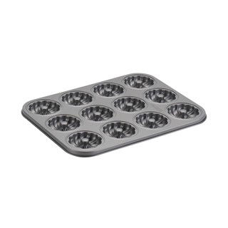 Cake Boss Novelty Grey Nonstick Bakeware 12-Cup Molded Braid Cookie Pan