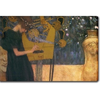 Gustav Klimt 'Music' Oil on Canvas Art