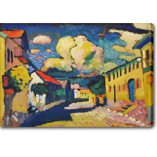 Wassily Kandinsky 'Murnau, Dorfstrasse (A Village Street)' Oil on Canvas Art