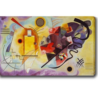 Wassily Kandinsky 'Yellow, Red, Blue' Oil on Canvas Art
