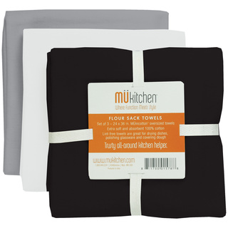 MUkitchen Beach Flour Sack 3-piece Kitchen Towel Set