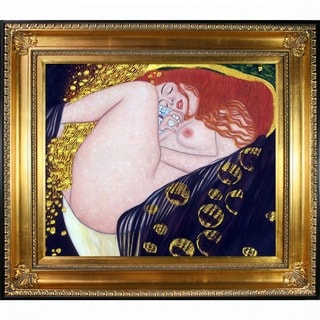Gustav Klimt 'Danae (Luxury Line)' Hand Painted Framed Canvas Art