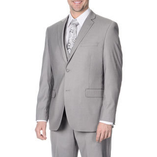 Caravelli Men's Slim Fit Light Grey Vested Suit