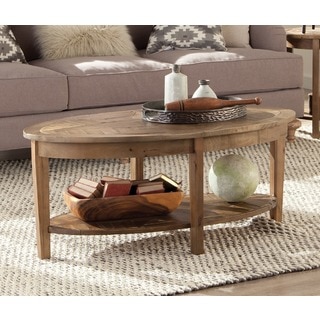 Alaterre Heritage Reclaimed Wood Oval Coffee Table