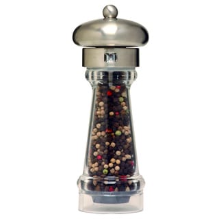Brushed Stainless Steel Top Acrylic Pepper Mill