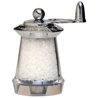 Stainless Steel and Acrylic Hand-crank Salt Mill